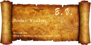 Bodai Vivien névjegykártya